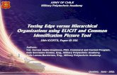 Testing Edge versus Hierarchical Organizations using ... · Testing Edge versus Hierarchical Organizations using ELICIT and Common Identification Picture Tool. 16th ICCRTS, Paper