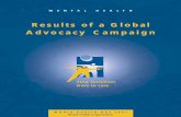 Results of a Global Advocacy Campaign · Case study: Internet Mental Health Highway connecting Belgium, Vietnam, Bulgaria, Laos Inﬂuencing policy change, legislation and service