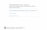DEPARTMENT OF ADULT EDUCATION AND COUNSELLING PSYCHOLOGY · PDF file DEPARTMENT OF ADULT EDUCATION AND COUNSELLING PSYCHOLOGY Counselling Psychology Program Guidelines 2011-2012 Updated