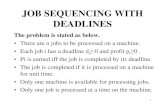JOB SEQUENCING WITH DEADLINES. - Dronacharyaggn.dronacharya.info/CSEDept/Downloads/QuestionBank/Even/VI se… · JOB SEQUENCING WITH DEADLINES The problem is stated as below. •There
