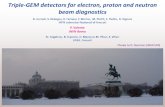 Triple-GEM detectors for electron, proton and neutron beam ...€¦ · “Standard” triple GEM The results of several tests on 10x10 cm 2 prototype allowed us to select the Ar/CO