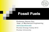 Fossil Fuels - Purdue Universitypurdue.edu/discoverypark/energy/assets/pdfs/energy-camp-presentat… · Fossil fuels are hydrocarbon chemicals produced from the decaying matter of