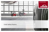 Linde Safety Feature€¦ · Linde forklift trucks and trucks from other manufacturers can be equipped with the appropriate hardware for Linde connect either ex works or by retrofitting.