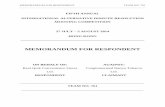 MEMORANDUM FOR RESPONDENT€¦ · MEMORANDUM FOR RESPONDENT TEAM NO. 761 1 ARGUMENT ON JURISDICTION I. TRIBUNAL DOES NOT HAVE JURISDICTION TO HEAR THE MERITS OF THE DISPUTE 1. Pursuant