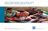 The Checklist on Law and Disaster Risk Reduction and Disaster... · The Checklist on Law and Disaster Risk Reduction (An annotated outline, October 2015) gies or plans are used to