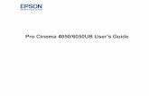 User's Guide - Pro Cinema 4050/6050UB · PDF file 3D Compatible HDMI cable and active shutter 3D glasses Available for purchase from Epson or an authorized Epson reseller. If your