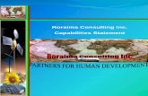 Roraima Consulting Inc. Capabilities Statementroraimaconsulting.com/doc/CapabilitiesStatementJuly2009.pdf · Roraima Consulting Inc. (RCI) is a global consulting. ... CAPABILITIES
