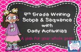 Scope & Sequence with Daily Activities - Trail of Breadcrumbs · 2016-03-10 · Up lesson Discuss revision; Revision stations Create one more ... Begin draft of story on flip book;