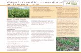 Weed control in conventional Summer 2016 and organic oats · 2018-05-17 · Weed control in organic oat crops Under organic conditions, weed control in oats is generally easier than