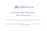 Formula Sheets for Exams · 2019-12-04 · Formula Sheets for Exams Disclaimer: This document includes the Formula Sheets provided with the Level and Certification examinations administered