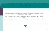 Do Poor Institutional Factors Affect Outward …...3-1 Dr. Muhammad Abdul Kamal, Assistant Professor, Abdul Wali Khan University, Mardan, KP Ms. Preksha Shree Chhetri, Jawaharlal Nehru