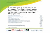 Annex 14. Leveraging Schools as Platforms for …...leveraging schools as platforms for effective nutrition interventions: School‐based Feeding Programs 2 Introduction School feeding