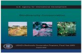Biodiversity Conservation - USAID's Biodiversity ... · Biodiversity conservation links directly with other international development efforts of the United States, and with major