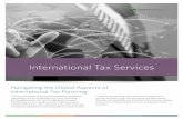 International Tax Services · ` Transfer Pricing Planning & Studies ` U.S. Income Tax Deferral Planning ` Foreign Tax Credit Planning ` Export Incentives ` Repatriation Planning `