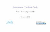Expectations: The Basic Tools - Randall Romero-Aguilarrandall-romero.com/wp-content/uploads/Macro2-2019a/... · 2019-03-29 · expectations. I In this lecture we introduce the basic