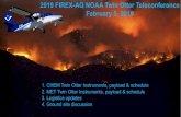 2019 FIREX-AQ NOAA Twin Otter Teleconference …...2019/02/05  · 2019 FIREX-AQ NOAA Twin Otter Teleconference February 5, 2019 1. CHEM Twin Otter Instruments, payload & schedule