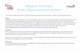 Medium Term Plan Acids, Alkalis and Earth Science · 2020-03-16 · Medium Term Plan Acids, Alkalis and Earth Science 1 The content of these plans is ©PSTT 2019 but may be freely