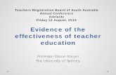 Evidence of the effectiveness of teacher education€¦ · Study (LTEWS) funded by the Australian Government for the first two years of SETE. LTEWS built on the SETE research framework