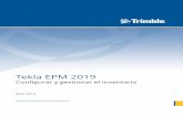 Tekla EPM 2019...1Configurar y gestionar el inventario El módulo Inventario en Tekla EPM consta de dos partes separadas: Inventario e historial de inventario. En Inventario, se pueden