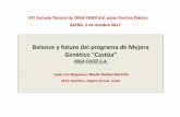 Balance y futuro del programa de Mejora Genético “Castúa” · 2017-10-27 · OBJETIVOS DE LOS ESTUDIOS Estimar los parámetros genéticos y efectos de cruzamiento detres estirpes