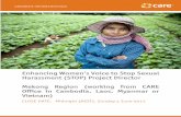 Enhancing Women’s Voice to Stop Sexual Harassment (STOP ... · Platform. With partners in Laos, Cambodia, Vietnam and Myanmar, STOP will target sexual harassment as a key obstacle