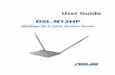 DSL-N12HP - Asusdlcdnet.asus.com/pub/ASUS/wireless/DSL-N12HP/... · Thank you for purchasing an ASUS DSL-N12HP Wi-Fi ADSL Modem Router! DSL-N12HP is an 802.11n (300Mbps) Wireless