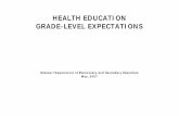 HEALTH EDUCATION GRADE-LEVEL EXPECTATIONS · PDF file HEALTH EDUCATION GRADE LEVEL EXPECTATIONS . The Health Education Grade Level Expectations (GLEs) represent content that Missouri