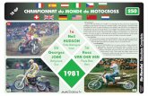CHAMPIONNAT du MONDE de MOTOCROSS 250 · 1981 Fait marquant : - Jusqu'à cette date fatidique du 19 juillet, où se disputait l'une des manches du championnat ... Samokov 24-mai 31-mai