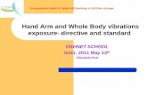 Hand Arm and Whole Body vibrations exposure- directive …webb.deu.edu.tr/Halksagligi/Oshnet/OSHNET_IZMIR_2011_VIB_FUSI.pdfVIE EN.RO.SE. Hand Arm and Whole Body vibrations exposure-