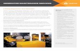 GENERATOR MAINTENANCE SERVICES - Vertiv€¦ · Predictive maintenance is a growing element of the total service provision and is used to enhance standard preventive maintenance regimes,