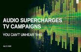 AUDIO SUPERCHARGES TV CAMPAIGNS - Radio Connects · Source: Nielsen NPower, Q4 2017 Live TV Average Audience / Nielsen FA 2017 NRD for AQH Persons 18-49 ... Based on Neuro Principles
