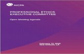 PROFESSIONAL ETHICS EXECUTIVE COMMITTEE · External Link: Three-Year Project Agenda Agenda Item 7 . 4:55 p.m. – 5:00 p.m. Minutes of the Professional Ethics Executive Committee