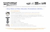 Dry Hire Film Studio Preisliste 2016/10 - Musik · PDF file Dry Hire & Film Studio Preisliste 2016 /10 Die Highlights: FILM-MUSIK-FOTO STUDIO im Musik Paradies bis 416m2 + 600m2 Technik-Lager