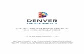 CITY AND COUNTY OF DENVER, COLORADO 2018 DISCLOSURE STATEMENT · city and county of denver, colorado 2018 disclosure statement for the year ended december 31, 2017 provided to comply