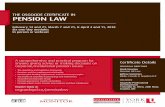 THE OSGOODE CERTIFICATE IN PENSION LAW...THE OSGOODE CERTIFICATE IN PENSION LAW February 14 and 21, March 7 and 21, & April 4 and 11, 2018 Six one-day modules In person or webcast