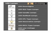 LED Lamps - Ideal Electrical · PDF file LED Lamps LED Downlights ... LED CFL Type Lamps LED Decorative Lamps LED RX7s Type Lamps LED Low Voltage Lamps. LED Tubes Ideal Electrical