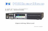 HF / VHF Transceiver · HPA-8000B Operating Manual v1.03.25 3 1 kW Power Amplifier Hilberling HPA-8000B Operating Manual HPA-8000B developed and manufactured in the EU