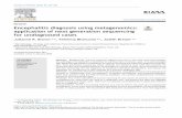 Encephalitis diagnosis using metagenomics: application of ...€¦ · Proof of concept for its use in the diagnosis of encephalitis has been demon-strated in the literature, however