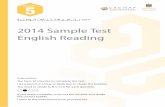2014 Sample Test English Reading - alrashed-alsaleh.com · Aisha tells this story. The holiday is over and today was the first day of school. This morning I used my alarm clock to