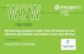 Reinventing pick/put-to-light: How AR delivered cost ... · FIND YOUR WOW Advantages of Augmented Reality Pick/Put to Light Easy to train with intuitive visual + voice Instructions