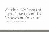 Nastran SOL 200 Tutorial - CSV Export and Import for ...the-engineering-lab.com/pot-of-gold/ws_csv_export_import.pdf · The Engineering LabNastran SOL 200 questions? Email me: christian@the‐engineering‐lab.com