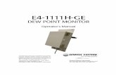 E4-1111H-GE - InstrumartE4-1111H-GE Operator’s Manual The E4-1111H is designed for wall or surface mounting. It is housed in a gasketed NEMA-4 aluminum enclosure, suitable for industrial