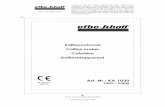 Kaffeeautomat - efbe-schott.de 1030.pdf · 3 SC KA 1030 - 120416 Assembly page 3/20 Fax +32 2 359 95 50 D 1. Beleuchteter EIN-/AUS-Schalter 2. Anschlussleitung mit Stecker 3. Wassertank