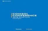 COMSOL Conference programcdn.comsol.com/conference/2018/documents/pdf/... · 3 SCHEDULE TIME 8:00Am 9:00 Am 9:30 Am 10:30 Am 11:00 Am 12:00 pm 1:00 pm 1:00 pm 2:00 pm 2:30 pm 3:30