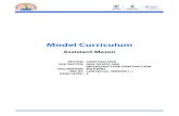 Model Curriculum - CSDC India · 2016-12-30 · laying, concreting works and brick soling and • Understanding hand sketches and simple drawings to compute dimensions, understand