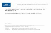 FORMATION OF ORGANIC NITRATES AND AEROSOLS · FORMATION OF ORGANIC NITRATES AND AEROSOLS The case of isoprene oxidation by nitrate radicals Stina Wallgren ... present at night-time,
