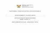 NATIONAL CERTIFICATES (VOCATIONAL) ASSESSMENT GUIDELINES OFFICE DATA ... Certificates NQF Level 3/NC(Vocational... · Qualifications at Levels 2 to 4 on the National Qualifications