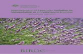 Improvement of Lavender Varieties by Manipulation of … · 3. Produce double haploid varieties of L. angustifolia. Double haploid plants are completely homozygous allowing propagation