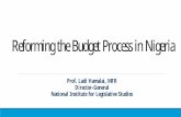 Reforming the Budget Process in NigeriaThe annual report by the Auditor General of the Federation (2014, for example) has drawn attention to unremitted government earnings involving