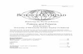 Potions and Poisons - Science OlympiadPotions and Poisons 2018 Division B University of Minnesota Golden Gopher Invitational This exam is worth 100 points and will consist of a written